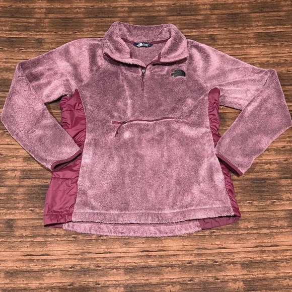 Northface Women's M Fleece Pull Over Osito Hybrid 1/4 Zip Purple Mauve - Picture 1 of 8